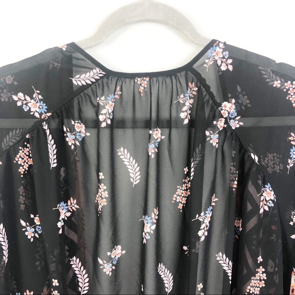 Boho Multiple Pattern Sheer Kimono - image 7